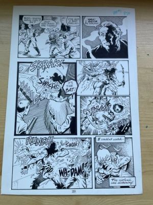 THE BAT #1 original comic art CUTS OFF HEAD SLICE NECK TEARS OUT EYE 1990 | eBay US (Buy It Now)