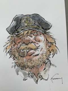 Hermann - 1 Original colour drawing - Bernard Prince - Barney Jordan | Catawiki