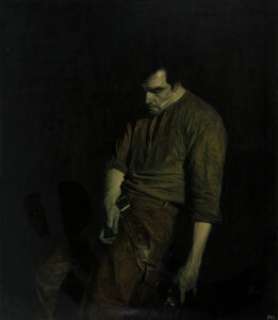 Phil Hale (American, b. 1963) The Gunslinger, 2006 Oil on canvas 31-1/2 x 27-1/2 inches (80.0 x 69.9 cm) -