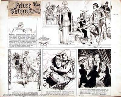 Hal Foster - Original Comic Strip Art for Prince Valiant Sunday dated 12-17-44 (King Features Syndicate, 1944). In - | Heritage