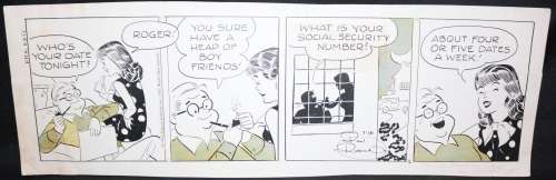 Paul Robinson - etta kett daily strip art - 7/18/1970 signed