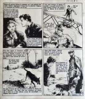 Kurt Caesar - Original page cm. 27x31. Ink. Colored on the back