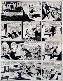 Jack Burnley and Charles Paris - Original Comic Strip Art for Batman Sunday dated 2-10-46 (McClure Syndicate, -