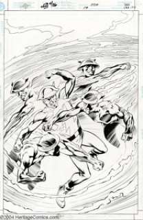Alan Davis and Mark Farmer - JSA #17 Cover Original Art (DC, 2000). Jay Garrick, the Golden Age Flash, takes a -
