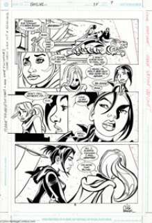 Jeff Parker - Batgirl #38, page 9 Original Art (DC, 2003).  Jeff Parker, creator of Interman, penciled this fine -