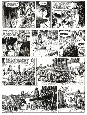 Franz - Lot 383 - Poupée d’ivoire, Le tombeau Scythe, planche originale à l’encre de chine.