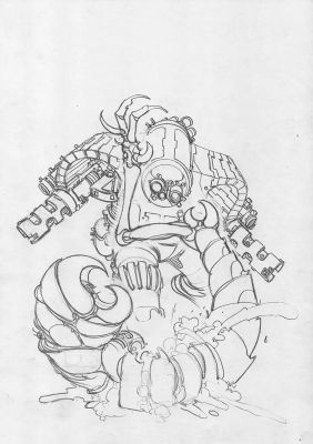 Metabarons – Armored Warrior in Combat Preliminary Study | Corner4art