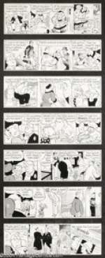 Jim Scancarelli - Gasoline Alley Daily Comic Strip Group of 7, dated 2-20 through 2-27-89 Original Art (Tribune -