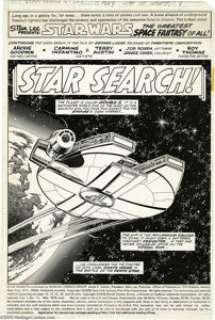 Carmine Infantino and Terry Austin - Star Wars #11, page 1 Original Art (Marvel, 1978). The Millenium Falcon -