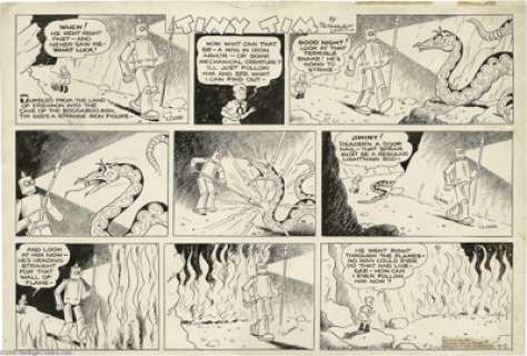 Stanley Link - Tiny Tim Sunday Comic Strip Original Art, dated 6-2-35 (Chicago Tribune-N.Y. News Syndicate, 1935). -