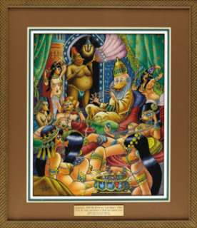 Carl Barks - Xerxes and Harem Drawing Original Art (Carl Barks, 1980). This opulent Carl Barks ink drawing on - | Heritage