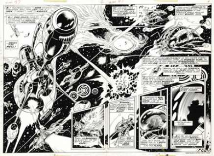 Dave Cockrum and Sam Grainger - X-Men #97, Splash Page 2 and 3 Original Art (Marvel, 1976). Hang on to your hats, - | Heritage