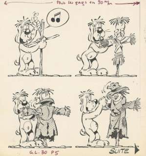 Gotlib-Dufranne | Gai-Luron, ensemble de deux planches n°5 et n°9… | Millon
