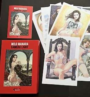 Milo Manara - portefeuille - Lui Magazine - Camera Light - 24x grafiche con timbro a secco - 2018 | Catawiki