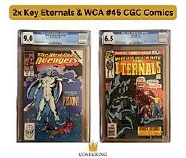 2x Key Comics: West Coast Avengers #45 & Eternals #1 - Origin & 1st appearance of the Eternals | Avengers #57 cover homage - 2 Graded comic - CGC | Catawiki