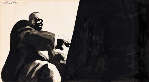 MILTON GLASER (1929-2020) "A Tribute to Count Basie." [THEATER / MUSIC / JAZZ / CALENDAR / ADVERTISING / LINCOLN CENTER] | Swann Galleries