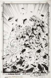 Angel Medina and Robin Riggs - Incredible Hulk #443 Cover Original Art (Marvel, 1996). "The Hulk is -
