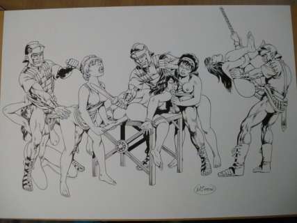 Mitton, Jean-Yves | Original illustration for portfolio  - Messalina X  - Vices Sévices Supplices .......et les Délices | Catawiki