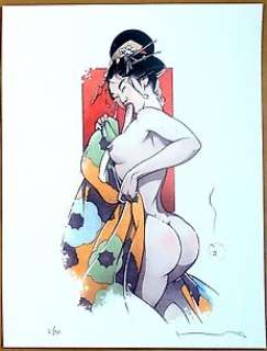 Michetz, Marc - 1 Offset Print - La Geisha se dénude | Catawiki