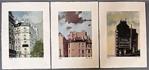 Tardi - Paris vu par Tardi - Ensemble de 3 estrampes pigmentaires | Catawiki