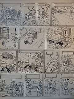 Funcken, Fred - 1 Original page - Het Scharlaken Tapijt - gepubliceerd in weekblad Kuifje - 1952