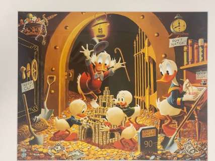 Carl Barks - Time Wasters - beautiful print with original signature insert NO RESERVE! | Catawiki
