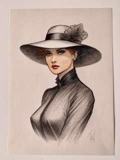 Paturaud, Laurent - 1 Original colour drawing - Mata Hari - Scarlett - 2024 | Catawiki