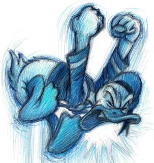 Joan Vizcarra - Donald Duck: A Sailor’s Fury - Original Drawing - Pencil Art - Hand Signed | Catawiki