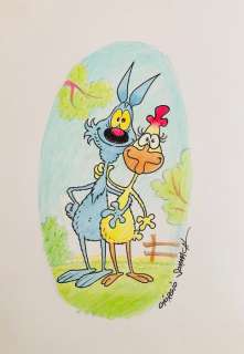 Sommacal, Giorgio - 1 Original colour drawing - Lupo Alberto | Catawiki