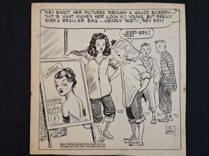 Dodd, Ed - 1 Original page - They shoot her pictures through a gauze screen… - 1945 | Catawiki