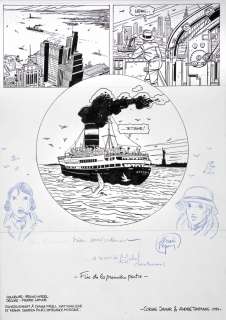 Taymans - Les Filles d‘Aphrodite, planche n°46 Ã  l‘encre…