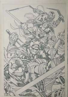 Sergio Ariño - Original drawing - Teenage Mutant Ninja Turtles | Catawiki