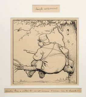 Rabier Benjamin | Â«Simple ComparaisonÂ». Encre de Chine format 24 x 24 cm, | Tessier Sarrou