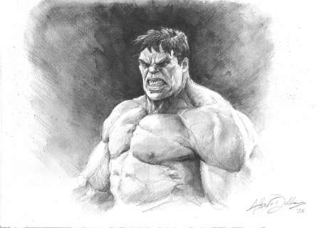 Dal Lago, Alberto - 1 Original drawing - Hulk - 2025 | Catawiki