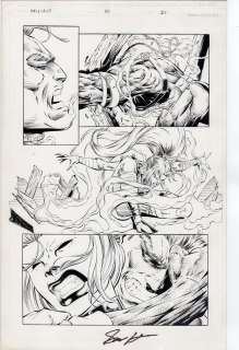 Mel RUBI - Tavola originale per BAcklash 10 p.21. Cm.28 x 43. IMAGE 1998.