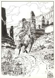 Colin Wilson - Illustration originale - La Jeunesse de Blueberry