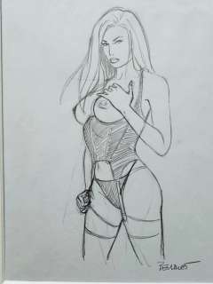 Berthet, Philippe - 1 Original preliminary drawing - Pin Up - NICO - 2001 | Catawiki