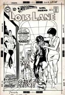 Neal Adams - Lois Lane #91 Cover (Superman, Lois, Superman As a Freak!) 1969