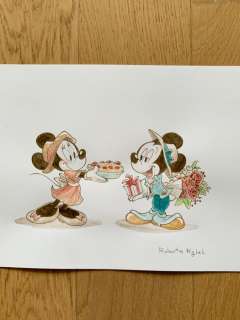 Roberta Migheli - 1 Original drawing - Mickey Mouse & Minnie - 2023 | Catawiki