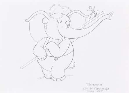 Tadeusz Baranowski (1945) | Tadeusz Baranowski (1945) | Słoń Twisti, rysunek | Desa Unicum