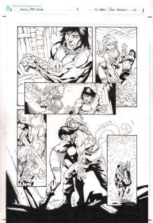 Randy Green, Rick Ketcham - Conan Red Sonja #3 P.12 - Conan Injured with Red Sonja - 2015 Signed