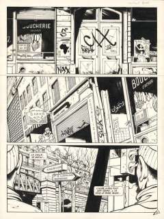 Michel Constant - Planche originale n° 01. Sélection "Coup de coeur 50 ans de BD" - Paris-Trottoir - Bitume