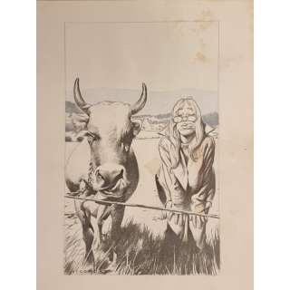 Sicomoro -Illustration La porte du ciel - Anna et la vache