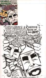 Evan Dorkin - Milk & Cheese Published Card Art - with Card - Signed - 1997