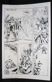 Bob Almond | Senator #1 P.2 - Villain And Hostages Saved - Blue Line Ink Art Only of Sal Velluto Pencils - Signed | Anthony’s Comic Book Art