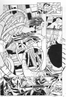 Damion Scott, Robert Campanella | Batgirl #13 P.17 - Splashy Cass Action - 2001 | Anthony’s Comic Book Art