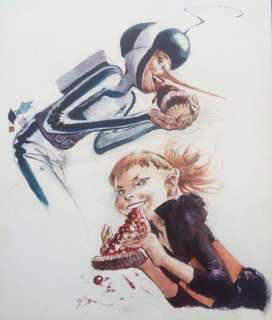 Follet, René | original drawing  -  ArtBook "Du crayon au pinceau"  - Ikar  - (2014) | Catawiki