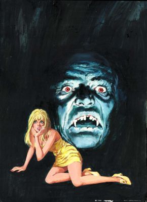 Rafael Cortiella | Original horror cover: Satanismo de Curtis Garland – Cortiella | Origin Of Comics