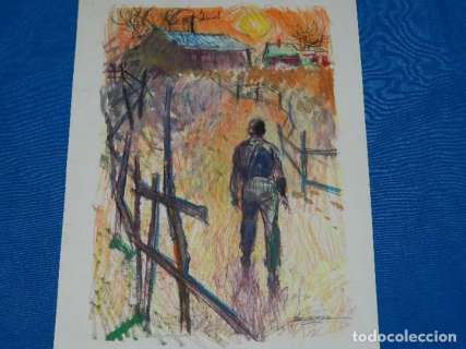 (LB) DIBUJO ORIGINAL DE VICENTE BADALONA BALLESTAR , 27 X 19 CM, BUEN ESTADO