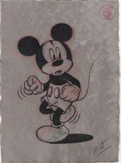 Millet - 1 Watercolour - Mickey Mouse - Vintage Style | Catawiki
